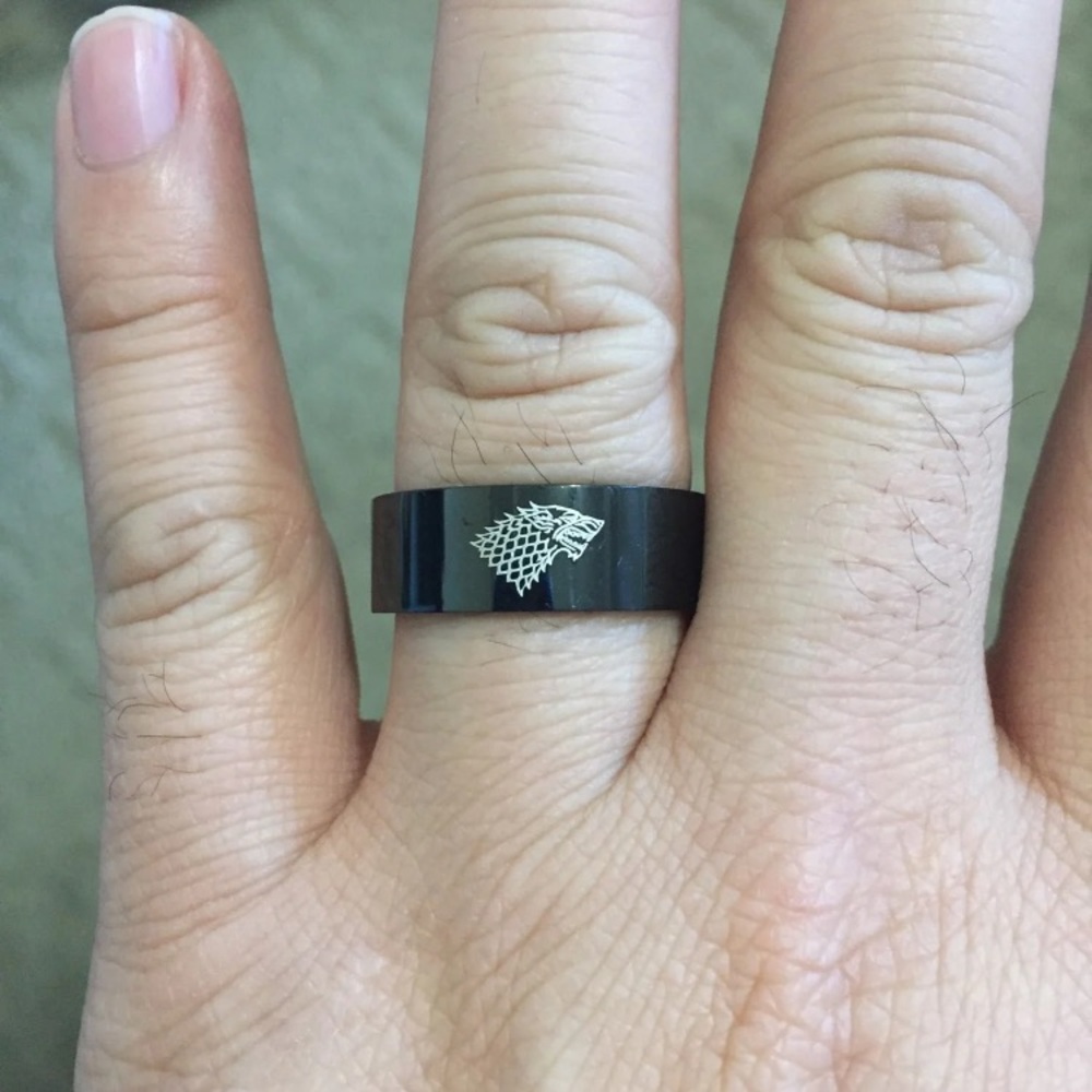 Game of Thrones Winter Dire Wolf Black Ring - Picture 1 of 3